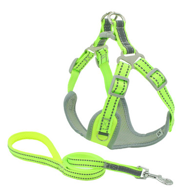 Ham pentru câini pentru animale de companie, haine reflectorizante, respirabile, pentru câini de dimensiuni medii mari, siguranța pentru plimbare animale de companie, cățeluș, nailon, roz, curea pieptului lesă