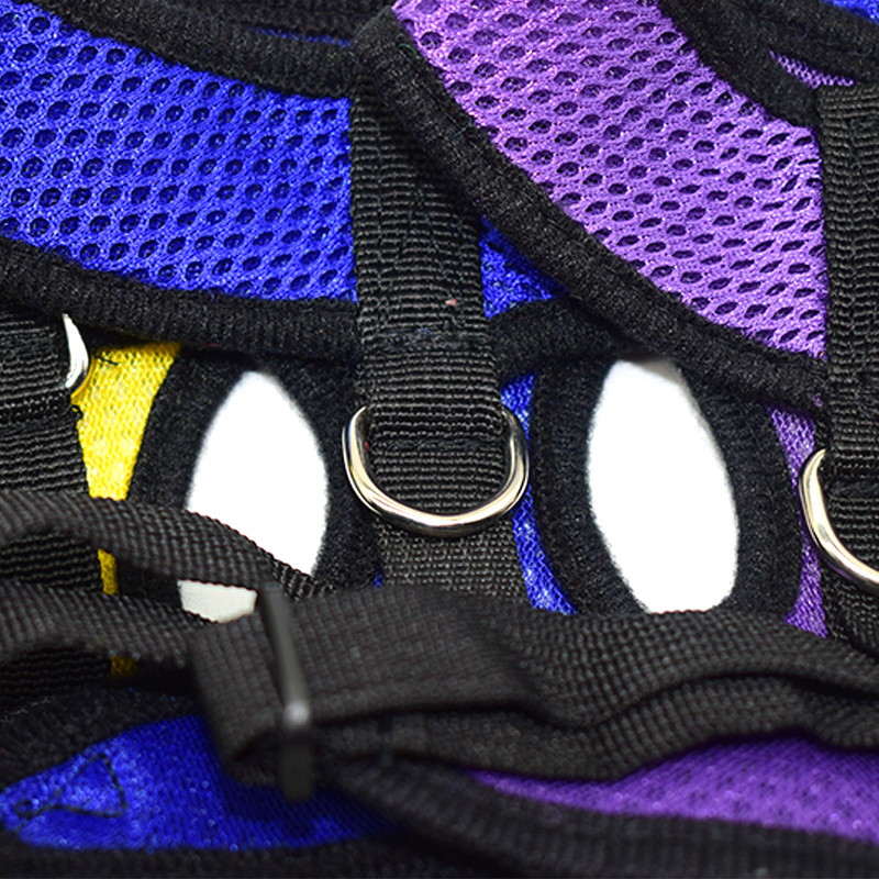 Ham moale din plasă de nailon pentru câini de companie pentru câini de talie mică, fără tragere, respirabil, reglabil, pisică, câine, câine, vestă, curea pentru piept pentru câini