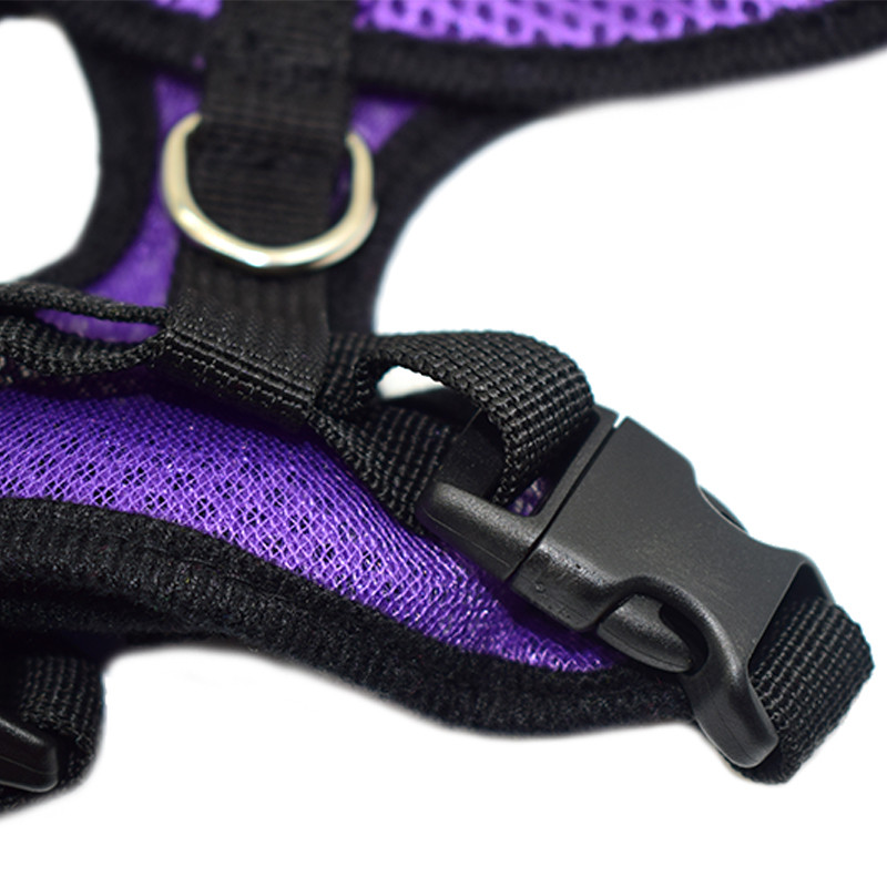 Ham moale din plasă de nailon pentru câini de companie pentru câini de talie mică, fără tragere, respirabil, reglabil, pisică, câine, câine, vestă, curea pentru piept pentru câini