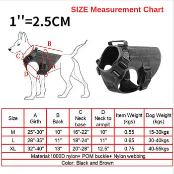 Στρατιωτική Εκπαίδευση Tactical Dog Harness for Small Medium Big Dogs Γιλέκο γρήγορης απελευθέρωσης German Shepherd Pet Large Dogs