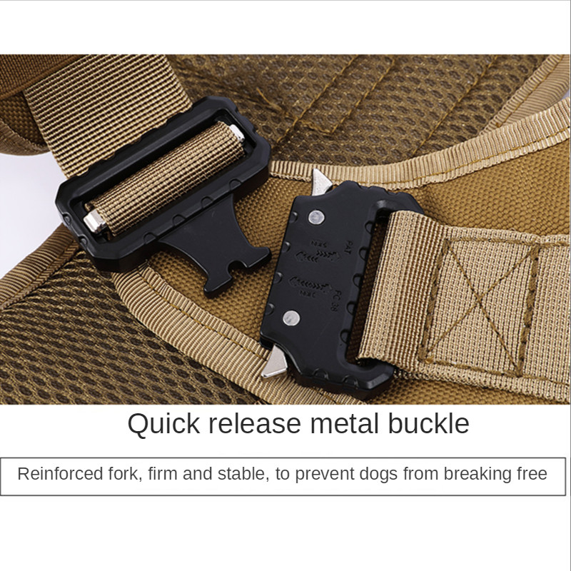 Ham tactic pentru câini mici, mijlocii mari, vestă căptușită cu eliberare rapidă, ciobănesc german, câini mari, dresaj militar