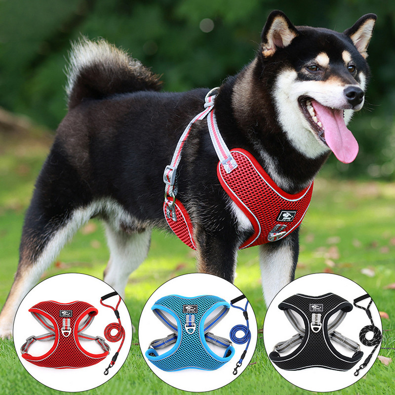 Set de ham și lesă pentru câini mare, mediu, mare, antitirones, fără durere, reglabil, fără tragere, pentru câini XXXXL Centrul de livrare directă
