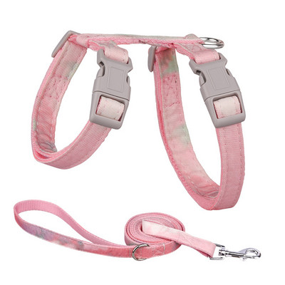 Ρυθμιζόμενο σετ λουριών και λουριών γάτας, σετ λουριών για κατοικίδια με χαριτωμένη διακόσμηση φιόγκων για να αποτρέψετε την ελεύθερη έξοδο για βόλτες με κουτάβια γάτας