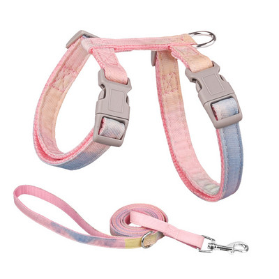 Ρυθμιζόμενο σετ λουριών και λουριών γάτας, σετ λουριών για κατοικίδια με χαριτωμένη διακόσμηση φιόγκων για να αποτρέψετε την ελεύθερη έξοδο για βόλτες με κουτάβια γάτας