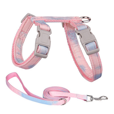 Ρυθμιζόμενο σετ λουριών και λουριών γάτας, σετ λουριών για κατοικίδια με χαριτωμένη διακόσμηση φιόγκων για να αποτρέψετε την ελεύθερη έξοδο για βόλτες με κουτάβια γάτας