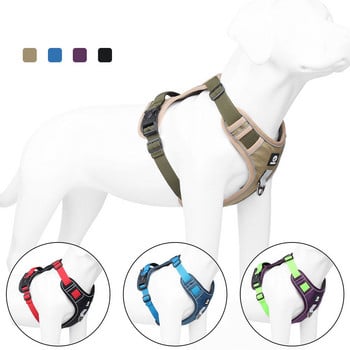 Pet No Pull Dog Harness Step in Reflektive Dog Vest Safety Ehicular Level with front clip και εύκολη λαβή ελέγχου για εκπαίδευση