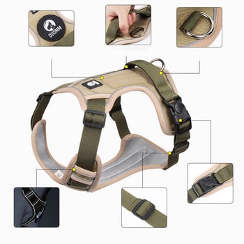 Pet No Pull Dog Harness Step in Reflektive Dog Vest Safety Ehicular Level with front clip και εύκολη λαβή ελέγχου για εκπαίδευση