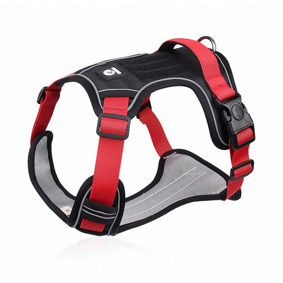 Ham pentru câine fără tragere pentru animale de companie, vestă reflectorizată pentru câine, plumb de siguranță pentru vehicule cu clemă frontală și mâner de control ușor pentru dresaj