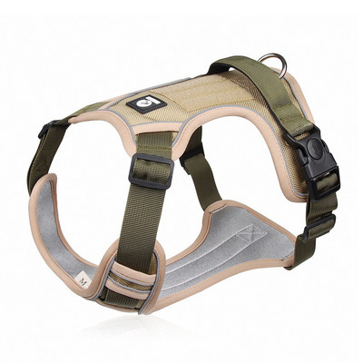 Ham pentru câine fără tragere pentru animale de companie, vestă reflectorizată pentru câine, plumb de siguranță pentru vehicule cu clemă frontală și mâner de control ușor pentru dresaj