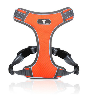 Ham pentru câini din nailon reflectorizant pentru animale de companie, fără tragere, reglabil, mijloc mare, pentru câini, plumb de siguranță, mers, alergare, fără lesă, de înaltă calitate