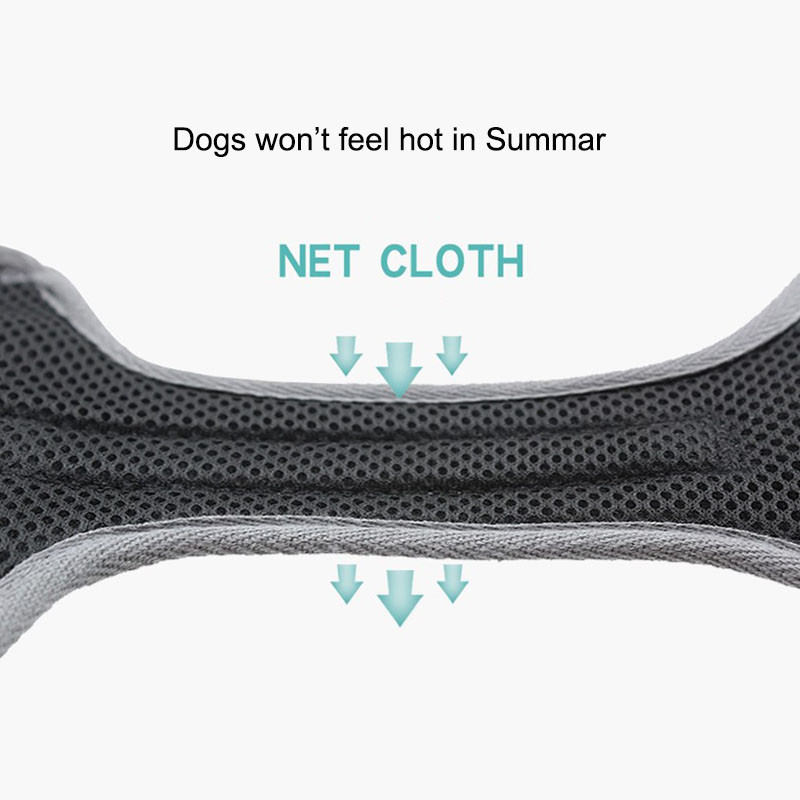 Ham pentru câini din nailon reflectorizant pentru animale de companie, fără tragere, reglabil, mijloc mare, pentru câini, plumb de siguranță, mers, alergare, fără lesă, de înaltă calitate