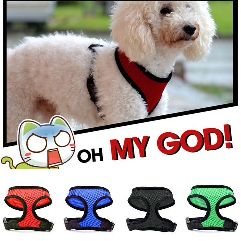 Koera rakmed Reguleeritavad pehmed hingavad koerarakmed Nailonvõrgust vesti rakmed koertele Kutsika kaelarihm Kassi lemmiklooma koera rinnarihm