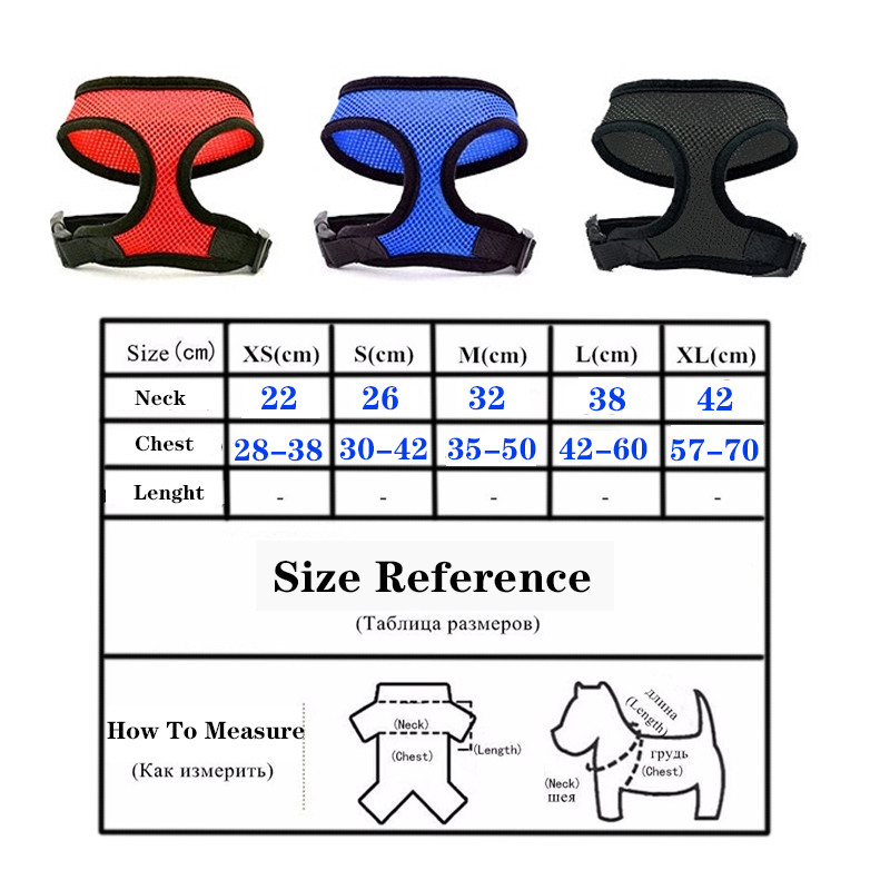 Koera rakmed Reguleeritavad pehmed hingavad koerarakmed Nailonvõrgust vesti rakmed koertele Kutsika kaelarihm Kassi lemmiklooma koera rinnarihm