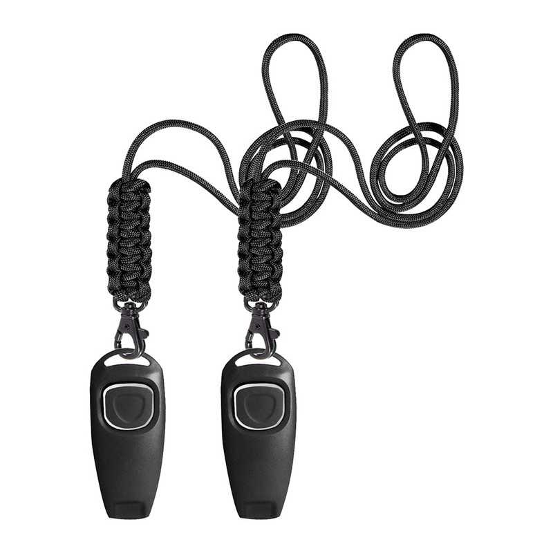 Pakendis 2 koera vile meeldetuletus kõrgsagedusliku klõpsuga koera koolitus Klikitaja koolitus ilma ultrahelita koos kaelarihmaga lemmikloomatarvetega