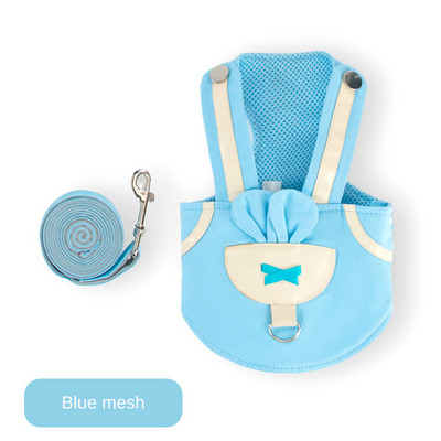 Set de lesă ham respirabil pentru pisici, vestă pentru câini, pisică de companie, curea drăguță pentru piept, frânghie pentru plimbări pentru câini mici și mijlocii, pisici