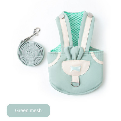 Set de lesă ham respirabil pentru pisici, vestă pentru câini, pisică de companie, curea drăguță pentru piept, frânghie pentru plimbări pentru câini mici și mijlocii, pisici