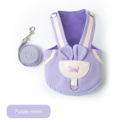 Set de lesă ham respirabil pentru pisici, vestă pentru câini, pisică de companie, curea drăguță pentru piept, frânghie pentru plimbări pentru câini mici și mijlocii, pisici