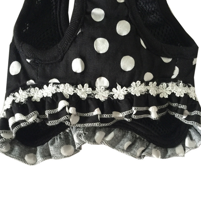 Μικρό Σετ λουριών με λουρί για σκύλους Γιλέκο Polka Άνετο ρυθμιζόμενο λουρί για κουτάβι γάτας Ρούχα σκυλιά περπατήματος Σχοινί για κατοικίδια