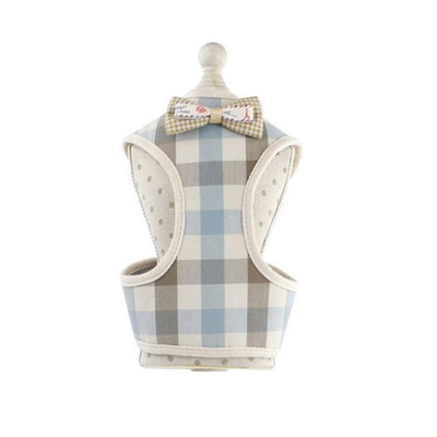 Set de lesă pentru ham pentru toate anotimpurile pentru câini, pentru animale de companie, vestă pentru pisici, cu plasă cu bowknot căptușită pentru cățeluși mici Chihuahua Yorkies