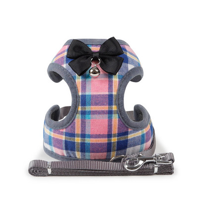 Set remenica i povodca za male pse, remenica za mačku za kućne ljubimce s mrežastom leptir mašnom Podstavljeni povoci za male štene Chihuahua Yorkie Pug