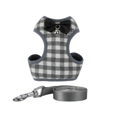 Set remenica i povodca za male pse, remenica za mačku za kućne ljubimce s mrežastom leptir mašnom Podstavljeni povoci za male štene Chihuahua Yorkie Pug