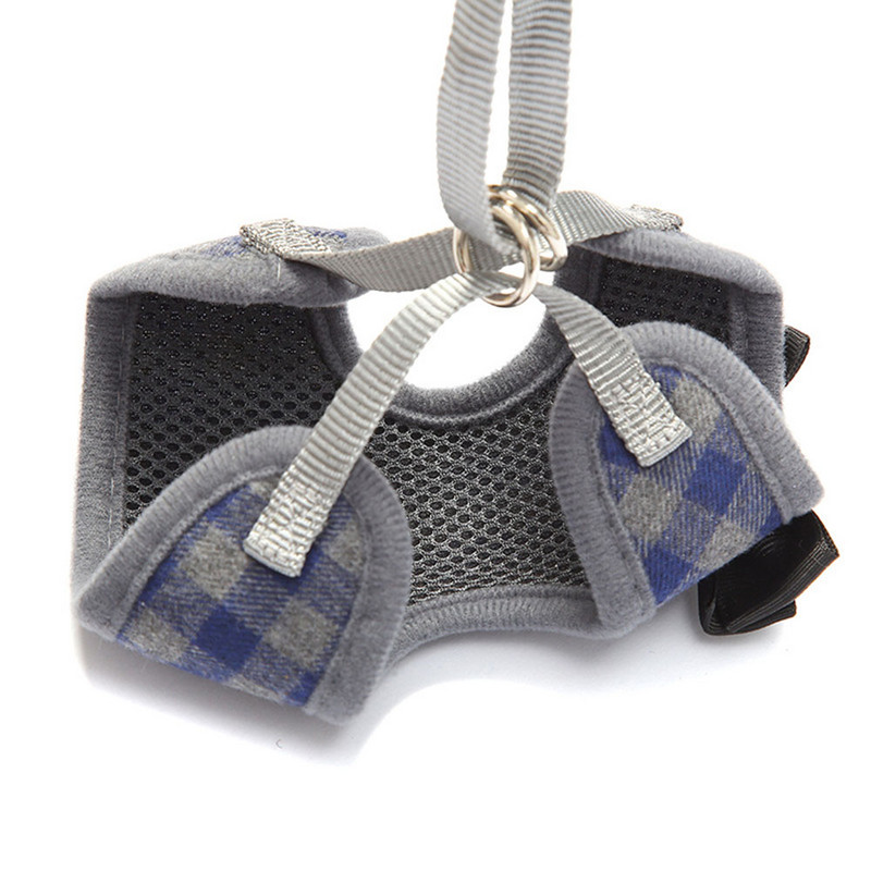 Set remenica i povodca za male pse, remenica za mačku za kućne ljubimce s mrežastom leptir mašnom Podstavljeni povoci za male štene Chihuahua Yorkie Pug