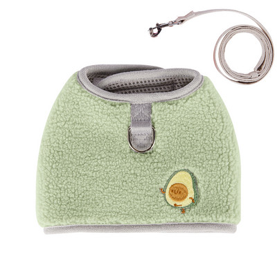 Harnaș de iarnă din lână pentru set de lesă pentru câini de talie mică, vestă caldă, haine cu tracțiune pentru câini de talie mică, buldog francez, accesorii pentru animale de companie