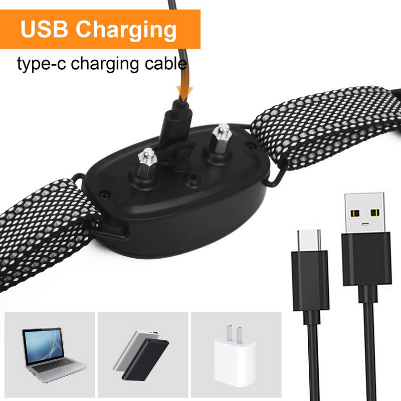 Treeningkaelarihm väikestele ja keskmistele koertele haukumise peatamiseks, piiksu, vibratsiooni, elektrišoki, IP67 veekindla laetava kaelarihm