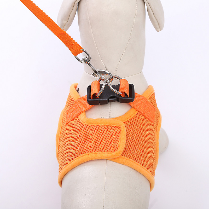 1 bucată câine pisică vestă de protecție tip guler ham plasă respirabil lesă pentru mers pentru animale de companie