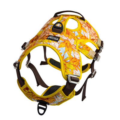 Sunflower Brother Cat Dog Harness Vest Дишаща мрежеста луксозна кучешка колана No-pull Pet Control Синя кучешка колана за гърди с дръжка