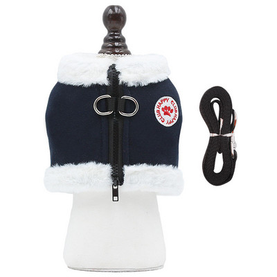 Îmbrăcăminte pentru animale de companie pentru câini de talie mică, medie, toamnă, iarnă, vestă caldă, jachetă, haine cu ham reflectorizant și set de lesă pentru ținute de îmbrăcăminte pentru câini