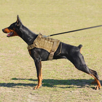 Γιλέκο εκπαίδευσης Tactical Dog Harness Military K9 Water Resistant λουριά με αποσπώμενες θήκες/μπαλώματα Molle για μεγάλους σκύλους