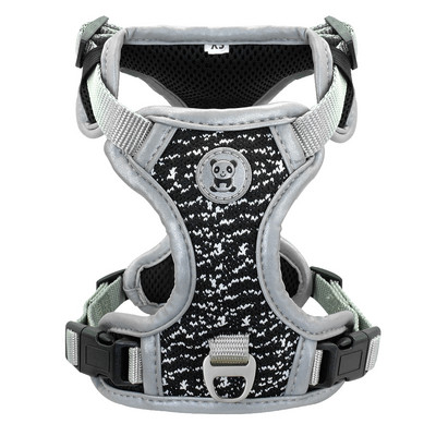 Ham pentru câini, mare, din nailon, respirabil, pentru câini mari, pentru cățeluș, vestă, hamul pentru animale de companie, pentru câini de talie mică, mijlocie, Pitbull Boston Terrier