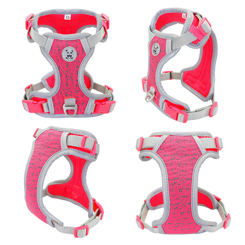 Ham pentru câini, mare, din nailon, respirabil, pentru câini mari, pentru cățeluș, vestă, hamul pentru animale de companie, pentru câini de talie mică, mijlocie, Pitbull Boston Terrier