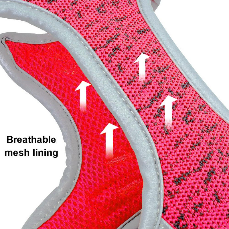 Ham pentru câini, mare, din nailon, respirabil, pentru câini mari, pentru cățeluș, vestă, hamul pentru animale de companie, pentru câini de talie mică, mijlocie, Pitbull Boston Terrier