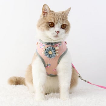 Love Pet Breast Strap Flower Dog Harness Traction Rope Small Dog Rope Dog Walking Rope Χονδρική