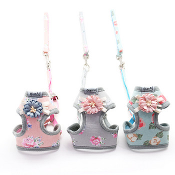 Love Pet Breast Strap Flower Dog Harness Traction Rope Small Dog Rope Dog Walking Rope Χονδρική