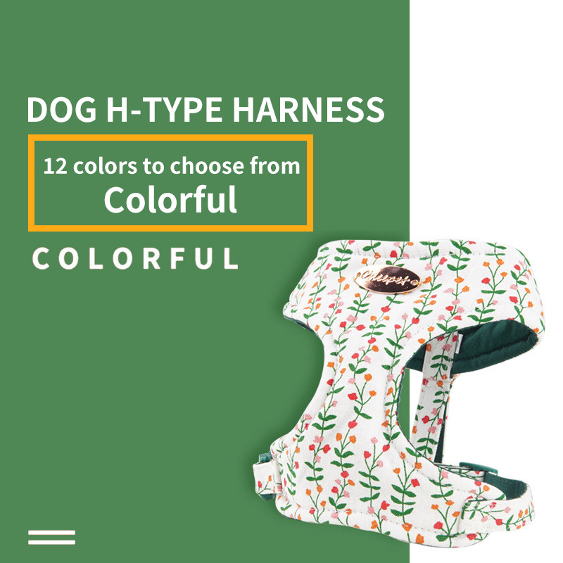 Ham pentru câini pentru câini de talie mică, design, fără tragere, ham pentru câini, fără durere, antitironi, curea dublă, schnauzer pomeranian, imprimare.