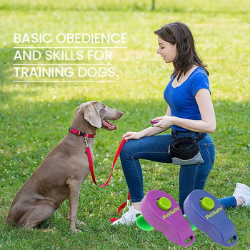 1PC Pet Dog Trainer Clicker Dogs Training Whistle Answer Sound Guide Clickers With Elastic Belt Dog Products Προμήθειες για κατοικίδια