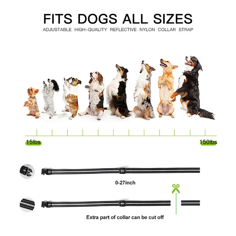 Za 1 pseći zatvarač za lajanje 3-u-1 trener pasa punjiva vodootporna ogrlica za pse Ogrlica za kućne ljubimce