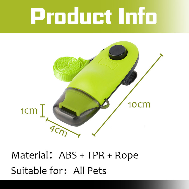 Fluier Clicker 2 în 1 Antrenor interactiv pentru câini Rechemarea animalelor de companie pentru controlul lătratului Materiale de antrenament pentru comportamentul animalelor de companie în interior