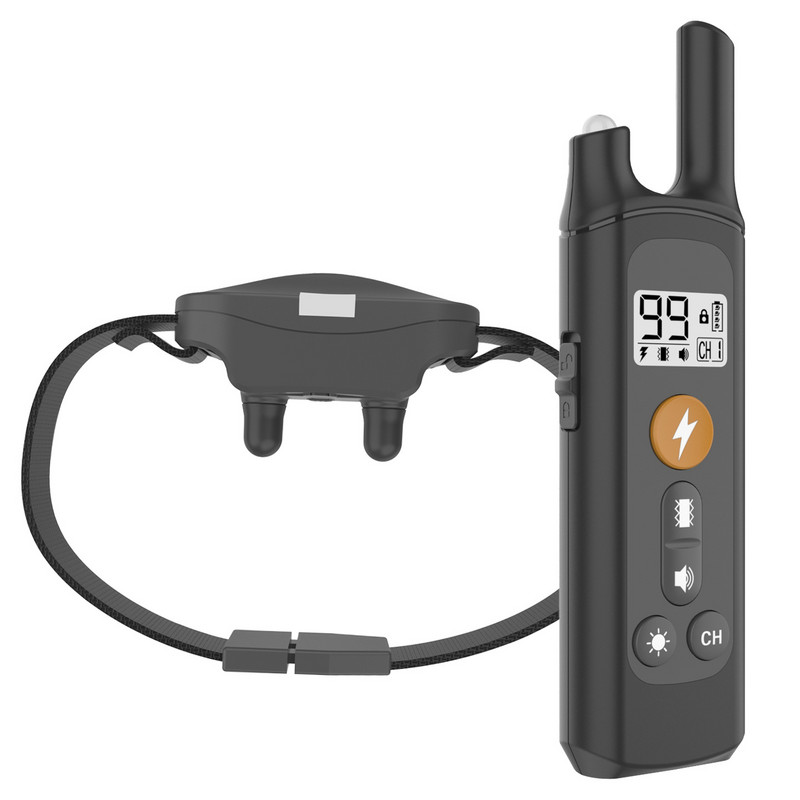 Zgarda electronica de dresaj de caini cu telecomanda si opritor de latrat, reincarcabila, rezistenta la apa, dresaj de caini.