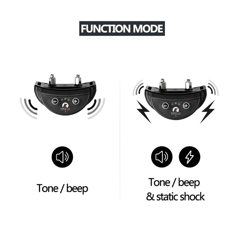 Automatinis nuo žievės reguliuojamas antkaklis naminių šunų dresavimo antkaklis 5 jautraus lygio vandeniui atsparus įkraunamas antkaklis, nekenksmingas šuniui