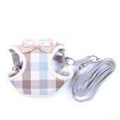 Câine, pisică, vestă din plasă, set de ham și lesă, ham pentru cățeluș, cu plasă moale, guler de mers, 3 mărimi