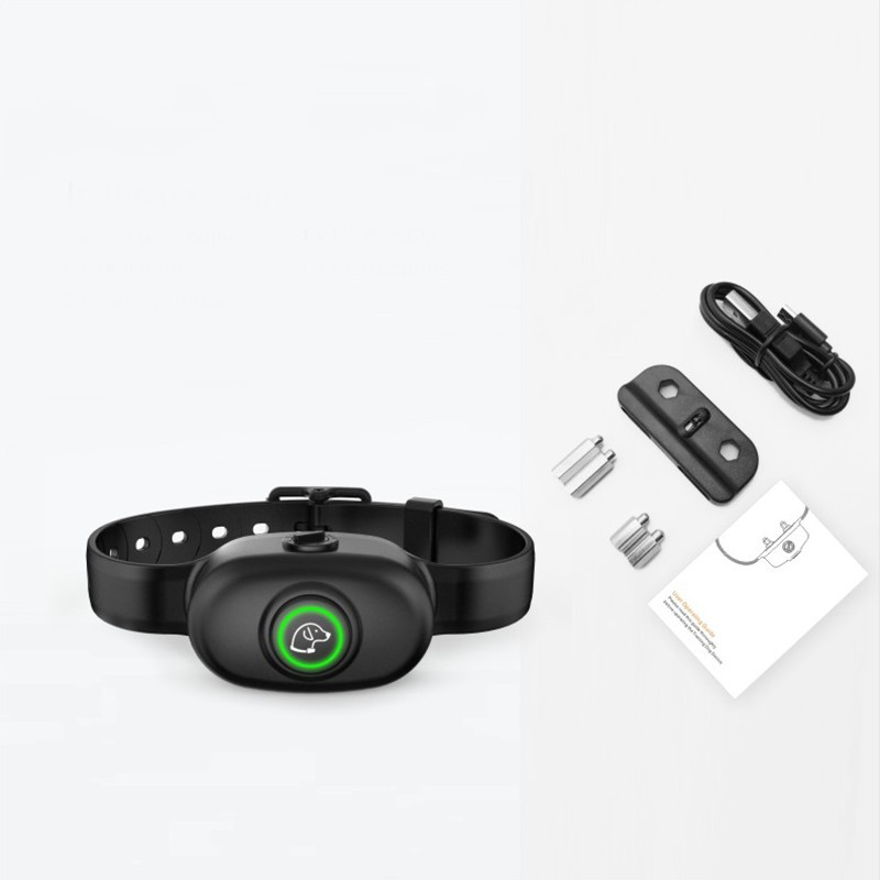 Guler de dresaj pentru câini anti-lătrat Guler electric pentru câini, reîncărcabil prin USB, cu telecomandă, pentru controlul lătratului pentru câini.