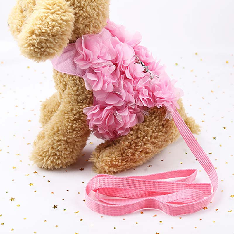 Floare tridimensională pentru câini de talie mică, vestă, costum de lesă, pitbull, cățeluș, ham pentru animale de companie, accesorii pentru animale de companie, pisici, produse pentru animale de companie