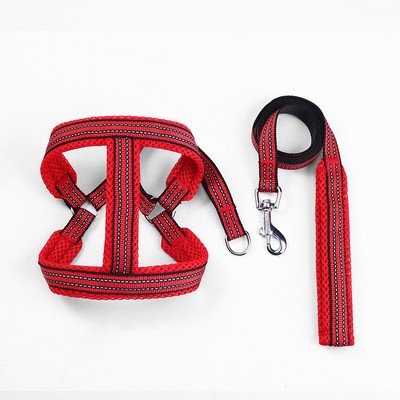 Lemmikloomarakmete komplekt Y-kujuline koera jalutusrihm, helkurvõrk, hingav jalutusrihm koerakassi reguleeritav rinnarihm Lemmikloomatarbed