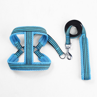 Lemmikloomarakmete komplekt Y-kujuline koera jalutusrihm, helkurvõrk, hingav jalutusrihm koerakassi reguleeritav rinnarihm Lemmikloomatarbed