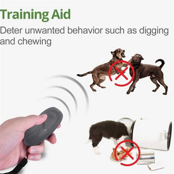 Συσκευή Εκπαιδευτής Ελέγχου Απωθητικού Ελέγχου Εκπαίδευσης Σκύλων Υπερήχων 3 σε 1 Χειρός Μίνι κατά του γαβγίσματος Stop Yelling Deterrents Προϊόν για κατοικίδια
