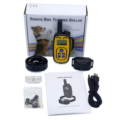 Guleră electrică pentru câine anti-lătrat, zgarda de dresaj reîncărcabilă cu ultrasunete, rezistentă la apă, control pentru oprirea lătratului câinelui